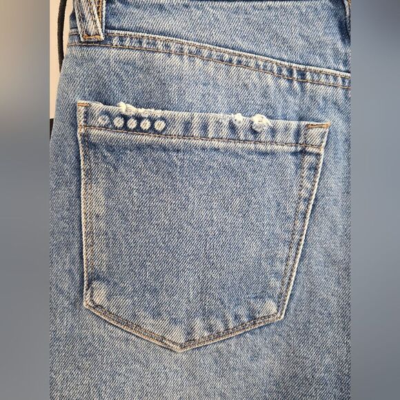 BlankNYC Cruise Control High-Rise Jean Shorts w Distressing Sz 27 or 4 NEW - Picture 5 of 13